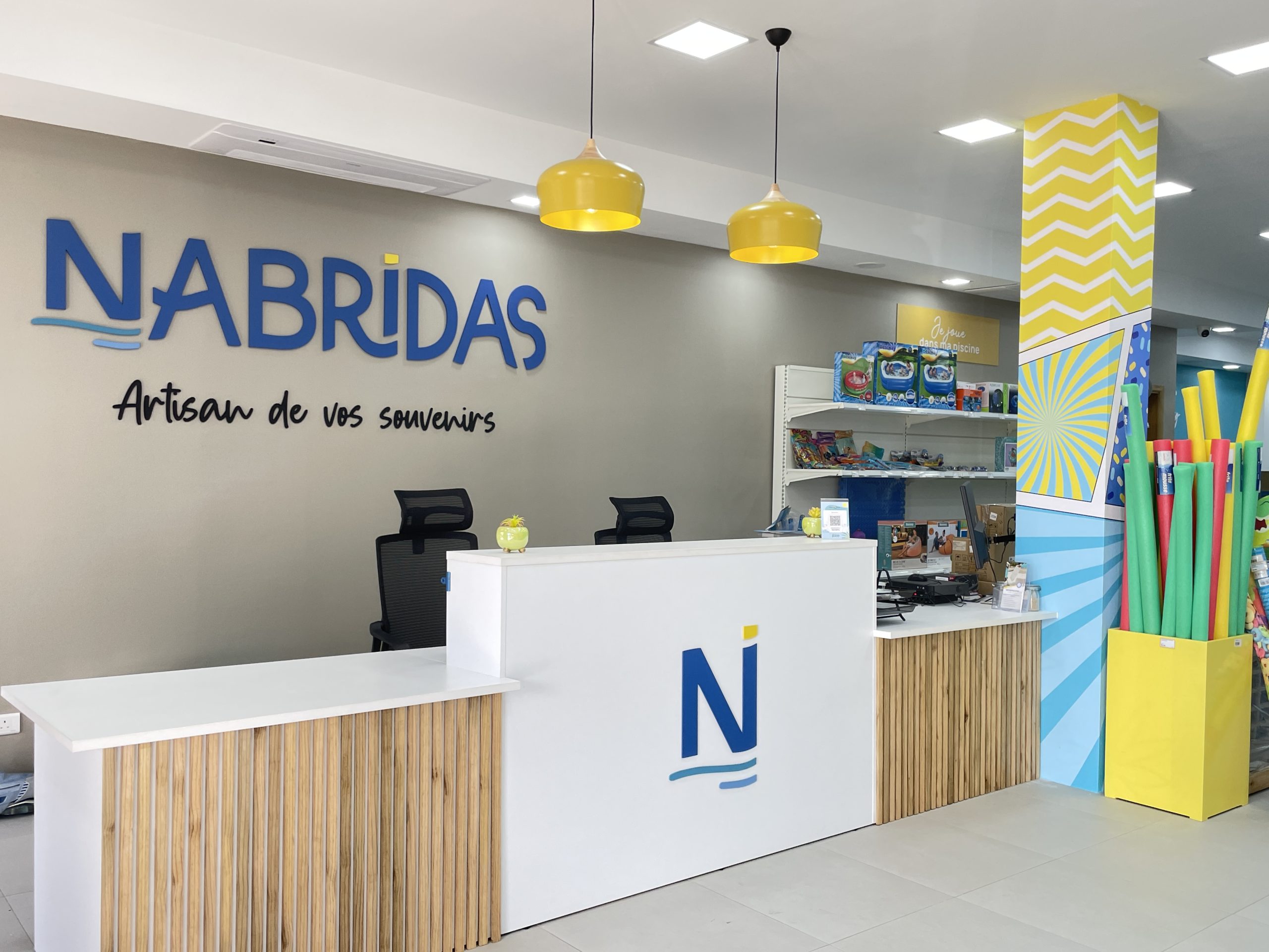 Nabridas Pool Shop North reception counter.
